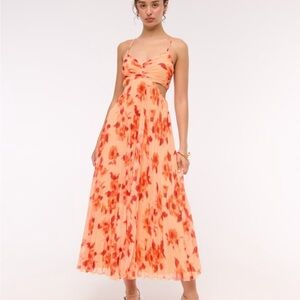 Floral Orange Maxi Dress